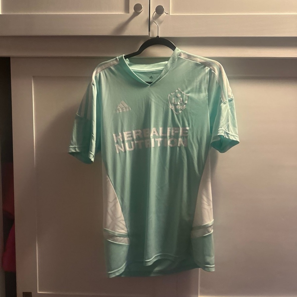 Adidas LA Galaxy Light Green Sports Jersey